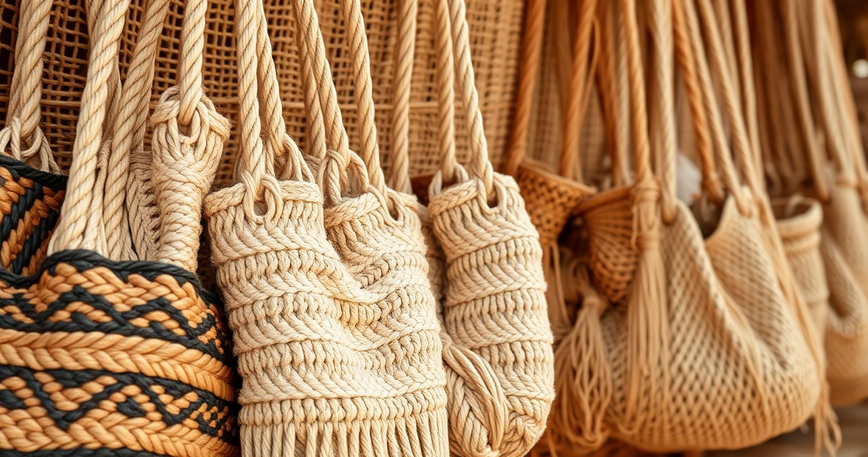 African macramé bags becoming trendy — Materials, natural dyes and the sustainability angle