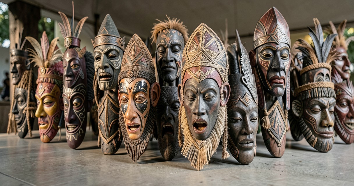 African tribal masks craft