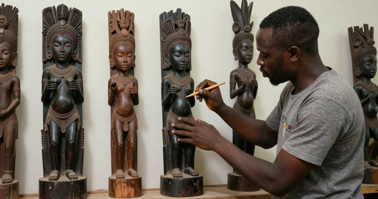 African wood carving art — Contemporary Interpretations and Innovations African wood carving art — Contemporary Interpretations and Innovations